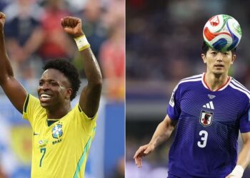 IA prevê vitória do Brasil sobre Japão com Vini Jr. protagonista
