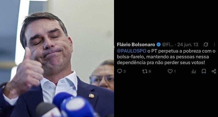 Flávio Bolsonaro ataca Bolsa Família e apaga posts: “Bolsa farelo”